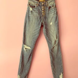 Joe’s Button Fly Distressed High waisted Jeans 25